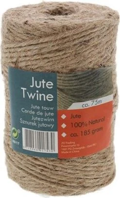 Merkloos Jute Touw - 3 Mm Doorsnede - Klos Van Ca. 75 Meter - 1 Stuks