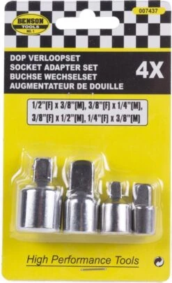 Benson Dop Verloop Adapter 1/2 "+ 3/8" + 1/4 " - 4 Delig -WerkPro Verkoopwinkel 732x1200 2