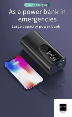 GTP Draagbare Luchtcompressor - Elektrische Bandenpomp - Luchtcompressor Oplaadbaar - Fiets Motor Auto En Ballen - Powerbank - Zaklamp -WerkPro Verkoopwinkel 740x1200 1