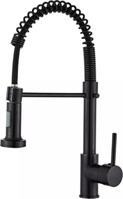 Merkloos Zwarte Keukenkraan Met Uittrekbare Uitloop | Mengkraan | Flexibele Slang -WerkPro Verkoopwinkel 742x1200 1