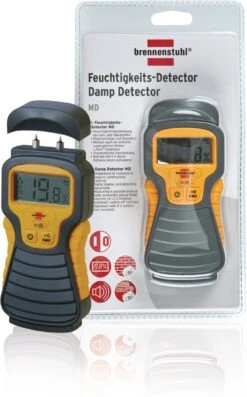 Brennenstuhl Vochtmeter MD (Vochtigheidsmeter Voor Hout/wanden/bouwmateriaal, Met LCD Display) Antraciet/Geel -WerkPro Verkoopwinkel 747x1200 7