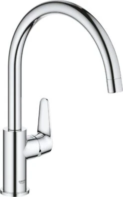 GROHE BauCurve Keukenkraan - Hoge Draaibare C-uitloop - Chroom - 31536001