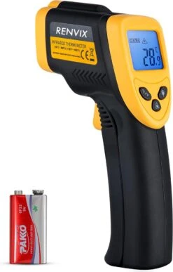 DynaBright Digitale Infrarood Thermometer - Van -50℃ Tot 380℃ - Batterij Inbegrepen - Gebruik Voor Binnen En Buiten - Temperatuurmeter Met LCD Scherm - In ℉ En ℃ - Infrarood Thermometer - Warmtemeter Met Ingebouwde Laser