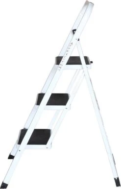 IVOL Huishoudtrap 3 Treden - Keukentrap Inklapbaar - Grijs - Antislip - Max. Hoogte 70.5 Cm -WerkPro Verkoopwinkel 767x1200 2