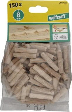 Wolfcraft - Deuvelmal SET Inclusief 150 Deuvels - Deuvel Mal - Deuvelaar Ø 8mm X 40mm - Deuvel Boormal - Deuvelset - 4640000 -WerkPro Verkoopwinkel 767x1200