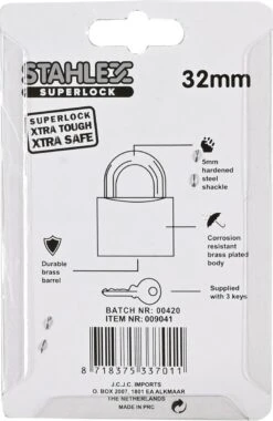 Stahlex Hangslot 32 Mm - Inclusief 3 Sleutels -WerkPro Verkoopwinkel 779x1200 6
