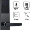 Metro Smart Doorlock - Slimme Deurslot - Deurklink Met Vingerafdruk - Met APP & WiFi - BlueTooth - Kantoor Of Hotel Slot - Zwart - Anti Inbraak - TT LockApp