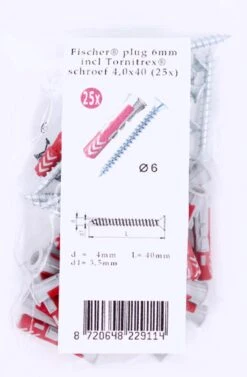 Fischer & Tornitrex Pluggen En Schroeven Set 6mm Duopower 25x -WerkPro Verkoopwinkel 786x1200 1