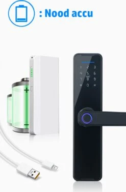 Merkloos Flient Smart Doorlock - Slimme Deurslot - Deurklink Met Vingerafdruk - Met APP & WiFi - BlueTooth - Kantoor Slot - Zwart - Anti Inbraak - TT LockApp -WerkPro Verkoopwinkel 787x1200 6