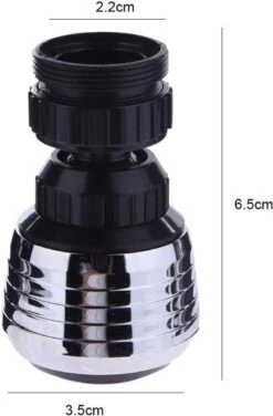 Merkloos Waterbesparende Kraankop - Keukenkraan Sproeikop - Roterende Kraankop - Hogedruk Kraan - Roterende Sproeikop - 360 Graden - Kraan Opzetstuk - Zilver -WerkPro Verkoopwinkel 789x1200 2