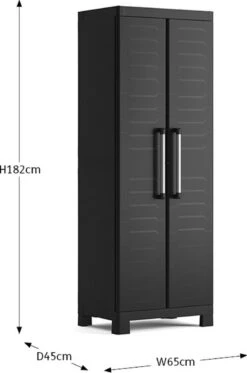 Keter Detroit Hoge Opbergkast - Zwart -WerkPro Verkoopwinkel 795x1200 8