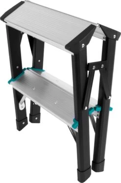 VONROC PRO Dubbele Trap 2 Treden – Klustrap/huishoudtrap Inklapbaar – Max. Belastbaarheid 150kg - Antislip -WerkPro Verkoopwinkel 797x1200 7