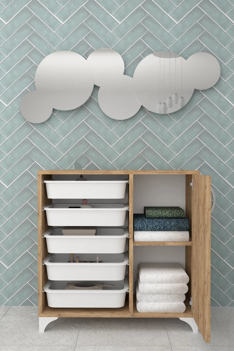 Kinderkast – Lichtbruin 5 Lades - Keukenkast - Speelgoedkast 7 Kinderkast – Lichtbruin 5 Lades - Keukenkast - Speelgoedkast - Afbeelding 5