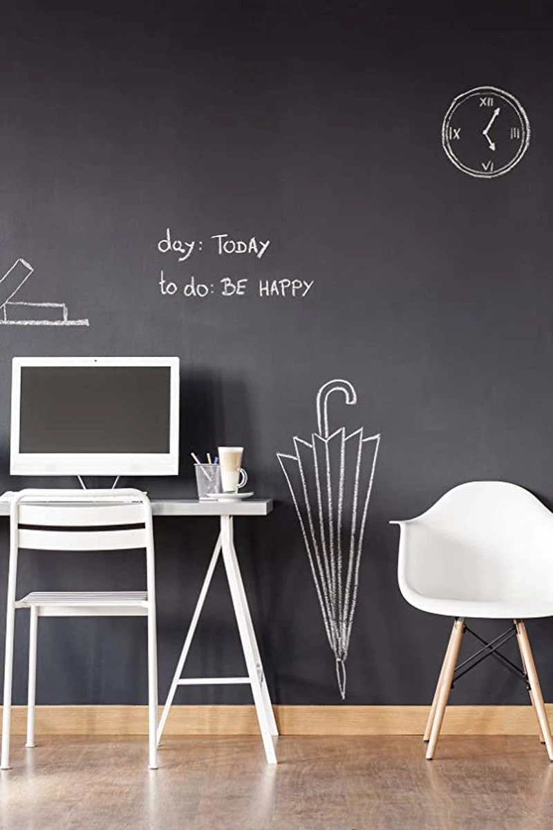 McPaint Schoolbord Krijtverf - Zwart - Krijtbordverf - 0,75 Liter - Schoolbord Verf 4 McPaint Schoolbord Krijtverf - Zwart - Krijtbordverf - 0,75 Liter - Schoolbord Verf - Afbeelding 2