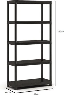 Keter Plus Shelf 90/5 - 5 Planken - 90x40x182cm - Zwart 27 Keter Plus Shelf 90/5 - 5 Planken - 90x40x182cm - Zwart -WerkPro Verkoopwinkel 805x1200 3