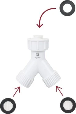 Fyveli Y Stuk Kraan Splitter - Aanvoer Y Stuk Voor Wasmachine En Vaatwasser - 3/4" - PP - Lange Uitloop -WerkPro Verkoopwinkel 809x1200 11