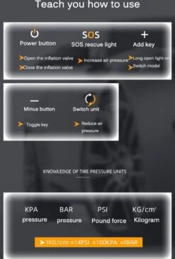 Auto Luchtcompressor, 150PSI Elektrische Draagbare Luchtpomp Mini Handheld Batterij Band Inflator 6000mAh Power Bank LED Noodverlichting Voor Auto Motor Fiets Bal -WerkPro Verkoopwinkel 811x1200 1