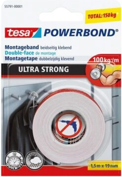 Tesa Powerbond Ultra Strong Montagetape 1,5 M X 19 Mm