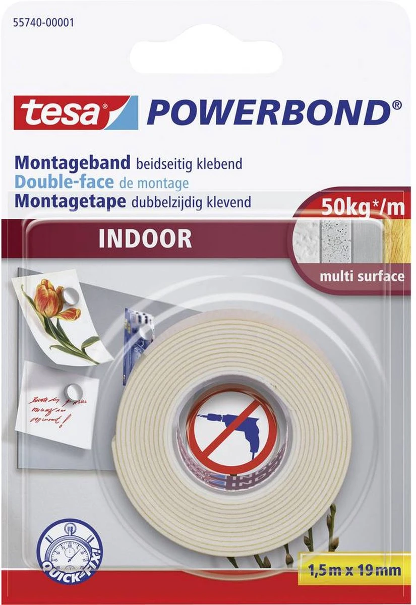 Tesa Montagetape Indoor - 1,5 M X 19 Mm 6 Tesa Montagetape Indoor - 1,5 M X 19 Mm - Afbeelding 4