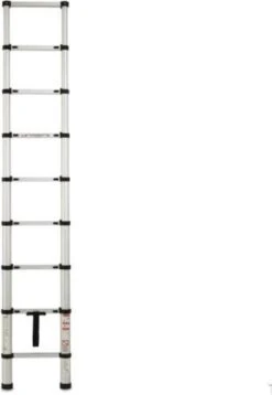 WOLFGANG Telescopische Ladder Van Lichte Gewicht Aluminium | Uitklapbare Ladder 131 Gecertificeerd | Uitschuifbare Ladder Van 2 | 64 Meter