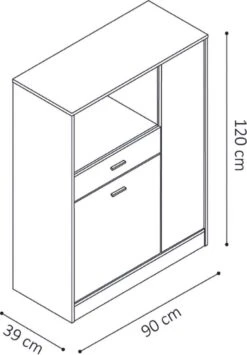 Keukenkast Trudo - Wit/grijs - Opbergkast -WerkPro Verkoopwinkel 836x1200 8