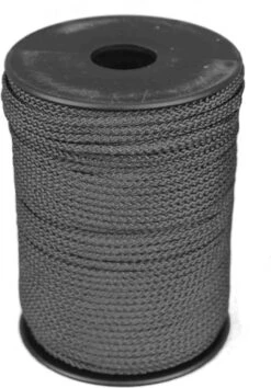 Gevlochten Koord – 100 Meter – 3mm - Zwart – Touw - Haspel