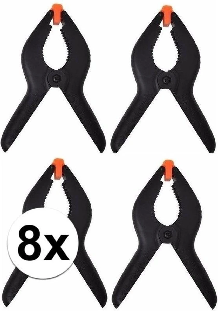 Merkloos 8x Zwarte Hobby Lijmklemmen 10 Cm - Marktkraam Klemmen/ Hobbyklemmen 8 Stuks 3 Merkloos 8x Zwarte Hobby Lijmklemmen 10 Cm - Marktkraam Klemmen/ Hobbyklemmen 8 Stuks