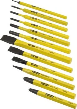 STANLEY Koudbeitel / Drevel Set 12-delig