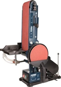 FERM BGM1022 Tafel Schijf- Bandschuurmachine - 350W Incl. 2 Schuurbanden (K80 & K120) -WerkPro Verkoopwinkel 842x1200 3