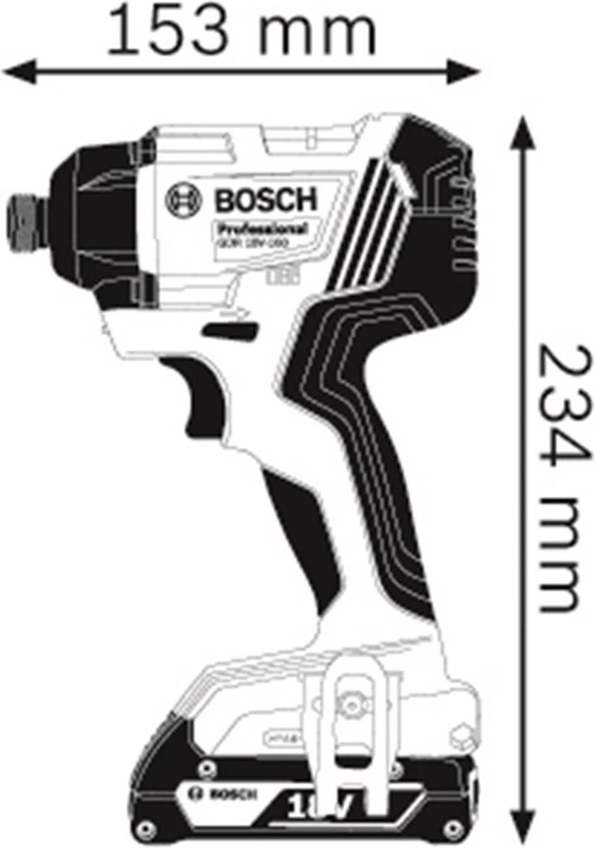 Bosch Professional GDR 18V-160 Accu Slagmoersleutel - Zonder 18 V Accu En Lader 10 Bosch Professional GDR 18V-160 Accu Slagmoersleutel - Zonder 18 V Accu En Lader - Afbeelding 8
