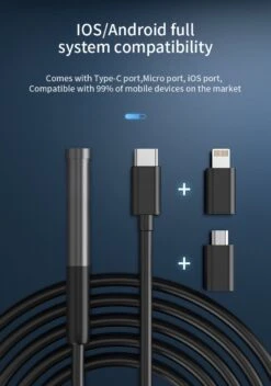 W300 - Endoscoop Camera - 3M- IOS - Android - Inspectiecamera - Voor Smartphone - 1080P Transmissie -WerkPro Verkoopwinkel 843x1200 4