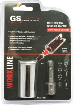 GS Gator Grip Universele Dopsleutel 7 Tot 19mm - 1/4'' En 3/4'' - Incl. Universele Adapter -WerkPro Verkoopwinkel 844x1200 9