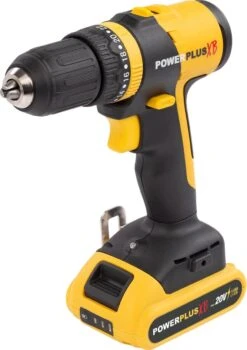 Powerplus POWXB10070 Accu Klopboormachine - 20V - Brushless - Snelspanboorkop - Incl. 2 X 1,5Ah Accu, Lader, 362 Accessoires En Gereedschapskoffer - Boormachine Voor Beton, Hout En Staal -WerkPro Verkoopwinkel 848x1200