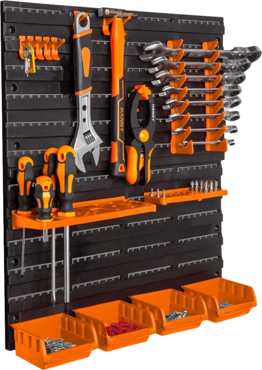 Handy - Wand Gereedschapshouder Voor In Garage Of Schuur - 2 Panelen - Met Toebehoren! - Gereedschapsorganizer - Gereedschapswand - Ophangsysteem - Gereedschapsbord 3 Handy - Wand Gereedschapshouder Voor In Garage Of Schuur - 2 Panelen - Met Toebehoren! - Gereedschapsorganizer - Gereedschapswand - Ophangsysteem - Gereedschapsbord
