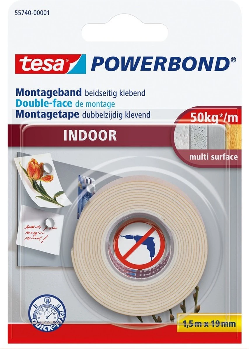 Tesa Montagetape Indoor - 1,5 M X 19 Mm 3 Tesa Montagetape Indoor - 1,5 M X 19 Mm