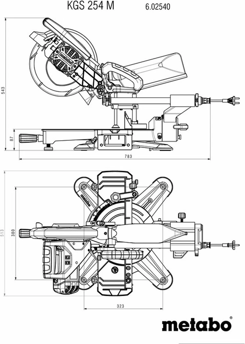 METABO Afkortzaag KGS254M - 1800 W - Ø 254 Mm 7 METABO Afkortzaag KGS254M - 1800 W - Ø 254 Mm - Afbeelding 5