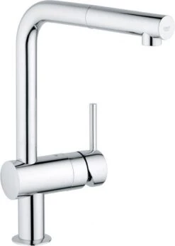 GROHE Minta Keukenkraan - L Uitloop - Uittrekbare Handdouche - RVS - 32168DC0 -WerkPro Verkoopwinkel 856x1200 2