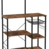 Merkloos Keukenplank, Staande Plank Met Metalen Mand, Bakkerijplank Met 6 S-haken En Planken, Magnetronplank, Kruidenrek, Voor Potten En Pannen, Industrieel Ontwerp, Vintage Bruin-zwart KKS35X 1 Merkloos Keukenplank, Staande Plank Met Metalen Mand, Bakkerijplank Met 6 S-haken En Planken, Magnetronplank, Kruidenrek, Voor Potten En Pannen, Industrieel Ontwerp, Vintage Bruin-zwart KKS35X -WerkPro Verkoopwinkel 856x1200 3