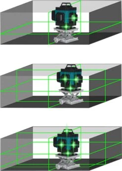 Merkloos FASGet Lijnlasers - Zelfnivellerende Kruislijnlaser 4D Bouwlaser - 8 Tot 16 Lijnen - 360° Graden Roterende Laser - Inclusief Statief En Hardcase -WerkPro Verkoopwinkel 857x1200 6