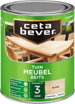 CetaBever Tuinmeubel Beits - Zijdeglans - Blank - 750 Ml