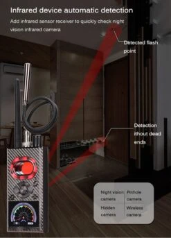 Signaal Detector Anti Tracking Device Finder Anti Afluisteren Mobiele Telefoon WiFi WLAN, Bugs, Auto GPS-signaal, Draadloze Camera's -WerkPro Verkoopwinkel 863x1200 3