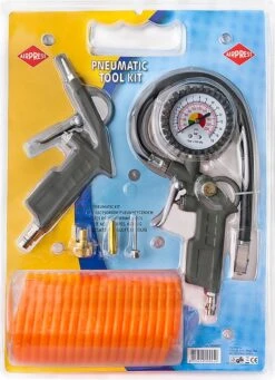 Airpress Compressor Accessoiresset - 6-delig - Slang 5 Meter - Oranje -WerkPro Verkoopwinkel 870x1200