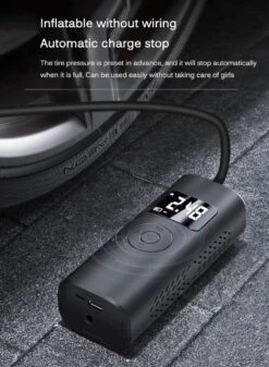 Auto Luchtcompressor, 150PSI Elektrische Draagbare Luchtpomp Mini Handheld Batterij Band Inflator 6000mAh Power Bank LED Noodverlichting Voor Auto Motor Fiets Bal -WerkPro Verkoopwinkel 880x1200 1