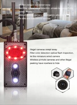 Signaal Detector Anti Tracking Device Finder Anti Afluisteren Mobiele Telefoon WiFi WLAN, Bugs, Auto GPS-signaal, Draadloze Camera's -WerkPro Verkoopwinkel 880x1200 7