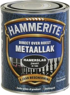 Hammerite Hamerslag Metaallak - Zwart - 750 Ml