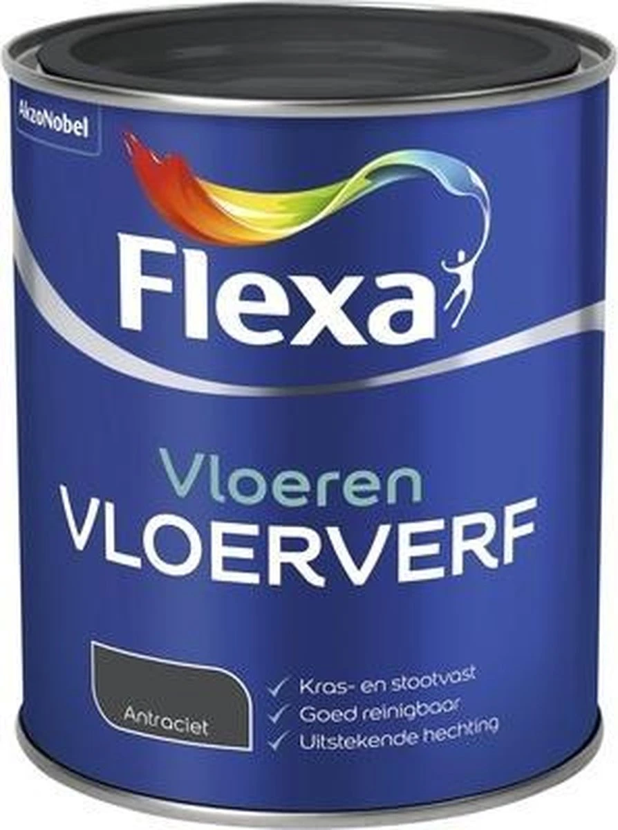 Flexa Vloerverf - Antraciet - 750 Ml 3 Flexa Vloerverf - Antraciet - 750 Ml