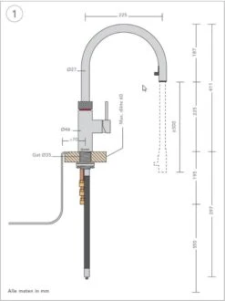 Quooker Flex Kokendwaterkraan - C Uitloop - PRO3 VAQ Reservoir - Chroom -WerkPro Verkoopwinkel 897x1200 3