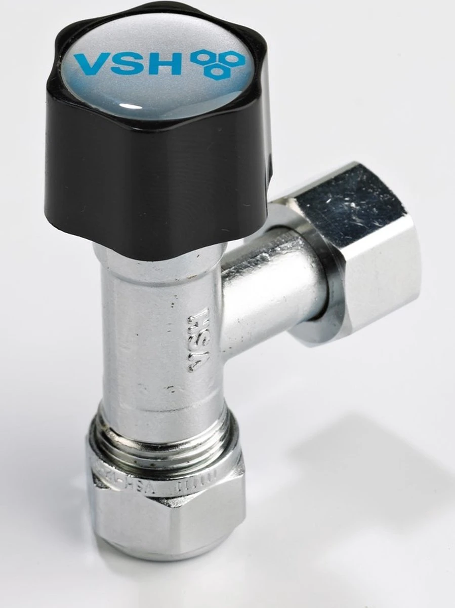 VSH Hoekstopkraan 3/8x12mm Klem Chroom 3 VSH Hoekstopkraan 3/8x12mm Klem Chroom