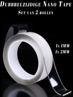 VOORDEELVERPAKKING ( 2 STUKS ) - Nano Tape - Dubbelzijdige Tape - Magic Tape - Gekko Tape - Afwasbare Tape - Ultra Sterke Tape - Transparante Tape - Gekko Grip - Multifunctionele Tape - Doe Het Zelf Tape - 3M X 30 MM X 2 MM - 3 M X 30 MM X 1MM -WerkPro Verkoopwinkel 901x1200 12