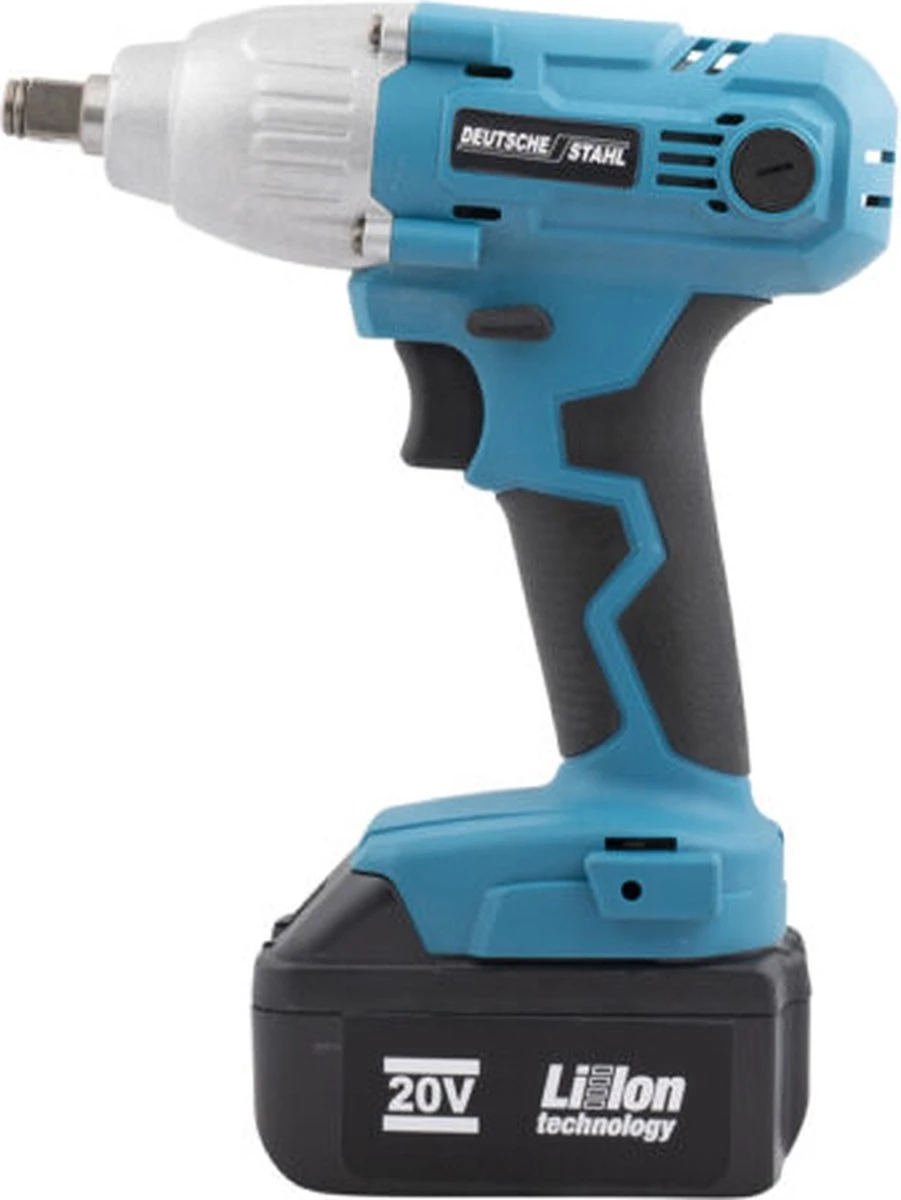 Deutsche Stahl Slagmoersleutel - Slagmoersleutel Met 2 Accu - Draadloos - Elektrische Moersleutel - Draadloos Slagschroevendraaier - Gereedschap - Impact Wrench Met LED - 20V - Incl. 4-delige Doppenset En Opbergkoffer - Blauw 7 Deutsche Stahl Slagmoersleutel - Slagmoersleutel Met 2 Accu - Draadloos - Elektrische Moersleutel - Draadloos Slagschroevendraaier - Gereedschap - Impact Wrench Met LED - 20V - Incl. 4-delige Doppenset En Opbergkoffer - Blauw - Afbeelding 5